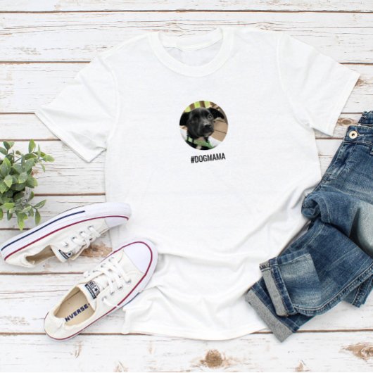 Längs-Lover-Foto-Kreis und Text T-Shirt