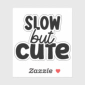 Langsam, aber niedlich aufkleber (Blatt)