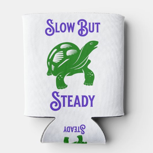 Langsam aber stetig Funny Funny Turtle Dosenkühler (Rückseite)