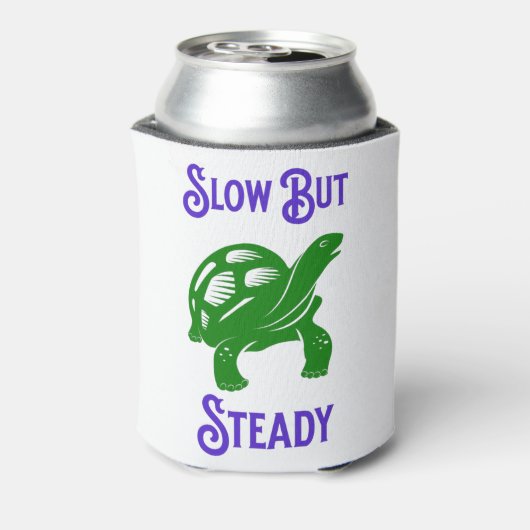 Langsam aber stetig Funny Funny Turtle Dosenkühler (Kanne Rückseite)