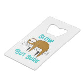 Langsam aber Sure Funny Sloth Geldbeutel Flaschenöffner (Vorderseite Schrägansicht)