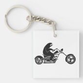 Langsam auf einem schnellen Fahrrad Schlüsselanhänger (Vorderseite)