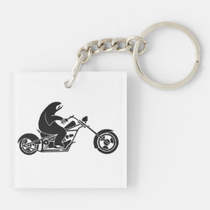 Langsam auf einem schnellen Fahrrad Schlüsselanhänger