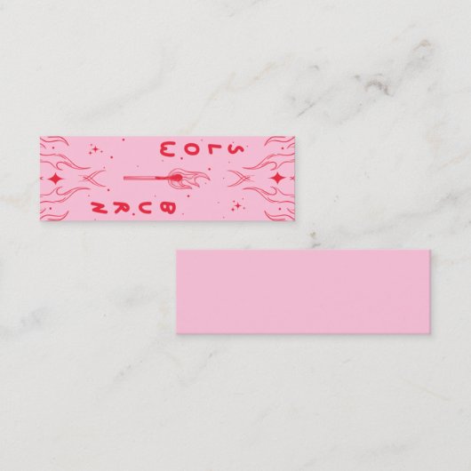 LANGSAM BURN - Lesezeichen 🔥 Mini Visitenkarte (Vorne/Hinten)