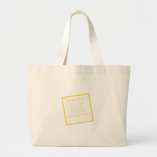 Langsam Caution Stripe Jumbo-Tasche Jumbo Stoffbeutel (Vorne)