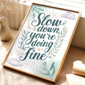 Langsam drucken Sie Bildende Kunst Poster