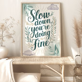 Langsam drucken Sie Bildende Kunst Poster