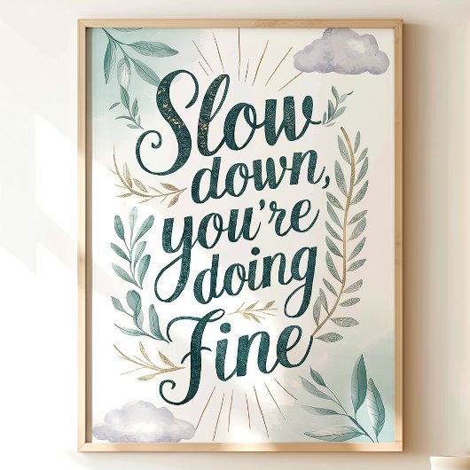 Langsam drucken Sie Bildende Kunst Poster