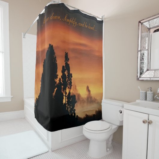 Langsam, einfach und freundlich...... duschvorhang (Beispiel)