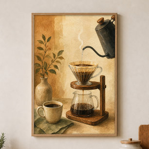 Langsam Eingegossener Wasserfarben-Cottagecore-Kun Poster