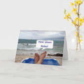 LANGSAM ENTSPANNEN / IHREN 50. GEBURTSTAG GENIESSE KARTE (Gelbe Blume)