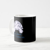 Langsam, es ist Wochenende Minimaler Zitat-Schildk Kaffeetasse (Vorderseite Links)