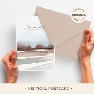 Langsam, es läuft gut Wasserfarbenlandschaft Postkarte