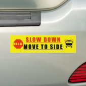 Langsam fahren und zur Seite fahren Autoaufkleber (Auf Auto)