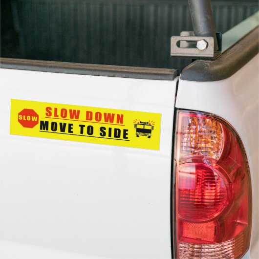 Langsam fahren und zur Seite fahren Autoaufkleber (Auf Lkw)