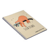 Langsam - Funny Sloth Notizblock (Rechte Seite)