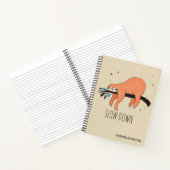 Langsam - Funny Sloth Notizbuch (Innenseite)