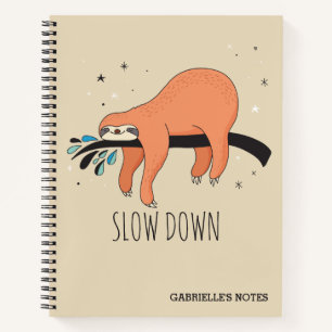 Langsam - Funny Sloth Notizbuch