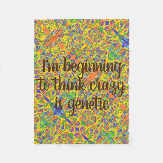 Langsam glaube ich, dass verrückt genetisch abstra fleecedecke (Vorderseite)