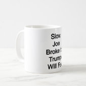 Langsam hat Joe es kaputt gemacht, Trump wird es r Kaffeetasse (Vorderseite Links)