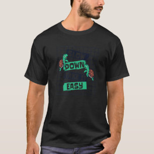 Langsam herunterfahren Nehmen Sie die leicht rote T-Shirt