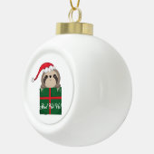 Langsam! Ho! Ho! Sloth Keramik Kugel-Ornament (Rechts)