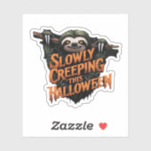 Langsam kriechen dieses Halloween - gruselige Faul Aufkleber (Blatt)