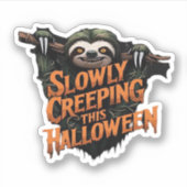 Langsam kriechen dieses Halloween - gruselige Faul Aufkleber (Vorderseite)