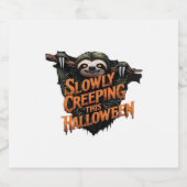 Langsam kriechen dieses Halloween - gruselige Faul Schaumweinetikett (Einzelnes Label)