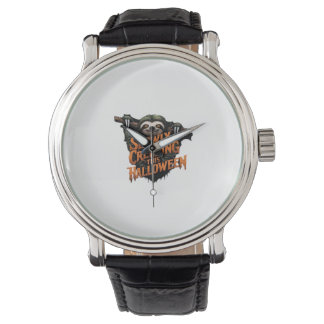 Langsam kriecht dieses Halloween - Gruseliges Faul Armbanduhr