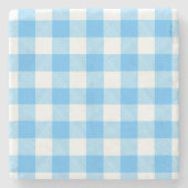 Langsam-leben-Sommer-Himmel-Check Steinuntersetzer (Vorderseite)