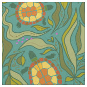 Langsam lebendes Turtle-Kunstmuster Stoff (Nahaufnahme)