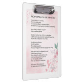 Langsam machen Sie gut - Ermutigendes Gedicht Klemmbrett (Rechts)