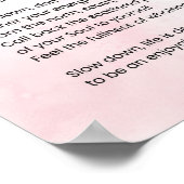 Langsam machen Sie gut - Ermutigendes Gedicht Poster (Ecke)