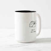 Langsam machen zweifarbige tasse (VorderseiteRechts)