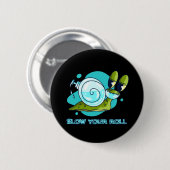 Langsam mit Sanitizer die sonnige Schnecke Button (Vorne & Hinten)