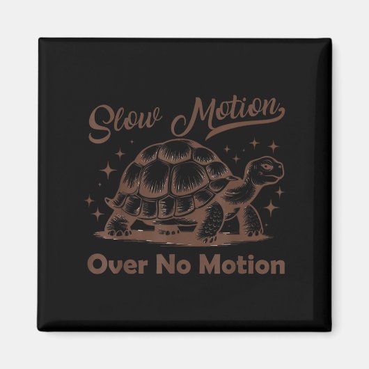 Langsam Motion Über Keine Motion Schildkröte Meme Magnet (Vorne)