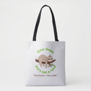 Langsam nach unten - flaches grafisches T-Shirt Tasche