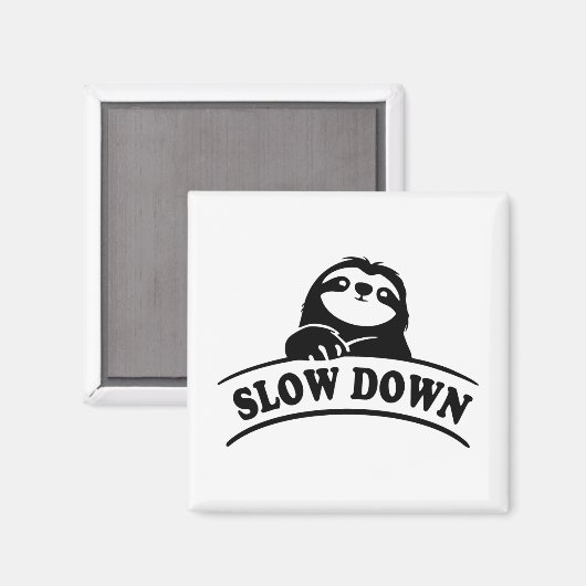 LANGSAM NACH UNTEN MAGNET (Vorderseite/Rückseite)