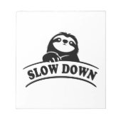 LANGSAM NACH UNTEN NOTIZBLOCK (Vorderseite)