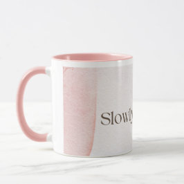 Langsam poetisch werdender Kaffeebecher mit weiche Tasse