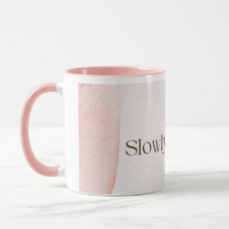 Langsam poetisch werdender Kaffeebecher mit weiche Tasse