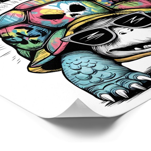 Langsam, Schildkröte Poster (Ecke)