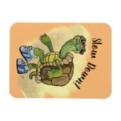 Langsam, Schildkröte schnell Niedlich, Terrapin lä Magnet (Horizontal)