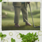 "Langsam und beständig: Ein Schlitten ist zum Golf Geschirrtuch (Gefaltet)