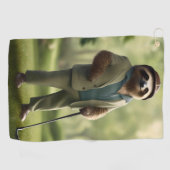 "Langsam und beständig: Ein Schlitten ist zum Golf Golfhandtuch (Horizontal)