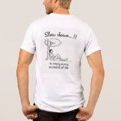 Langsam und genussvoll leben - Minimalistisch Moti Tri-Blend Shirt (Rückseite)