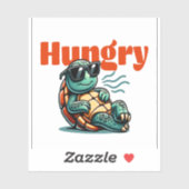 Langsam und hungrig - Coole Schildkröte Aufkleber (Blatt)