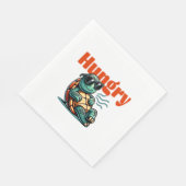 Langsam und hungrig - Coole Schildkröte Serviette (Ecke)