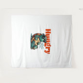 Langsam und hungrig - Coole Schildkröte Wandteppich (Vorderseite (Horizontal))